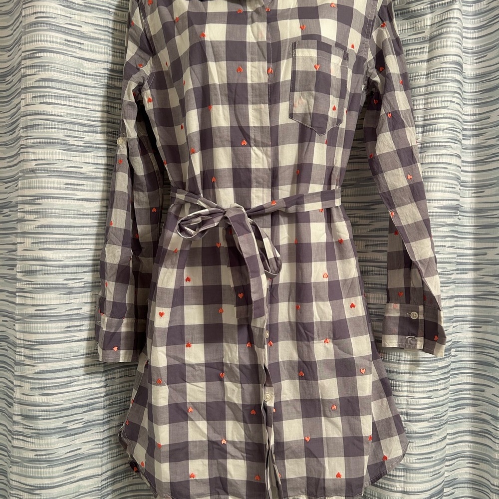 Plaid Button-Up Shirt Dress by Victoria Secret